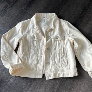 Free People White/Cream Denim Jacket